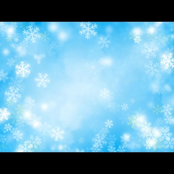 4種類の雪の結晶の背景イラスト