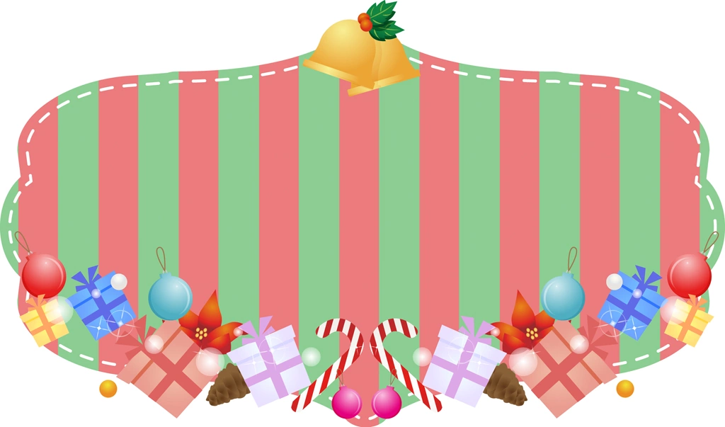 4種類のクリスマスラベルのイラストとベクター | 1