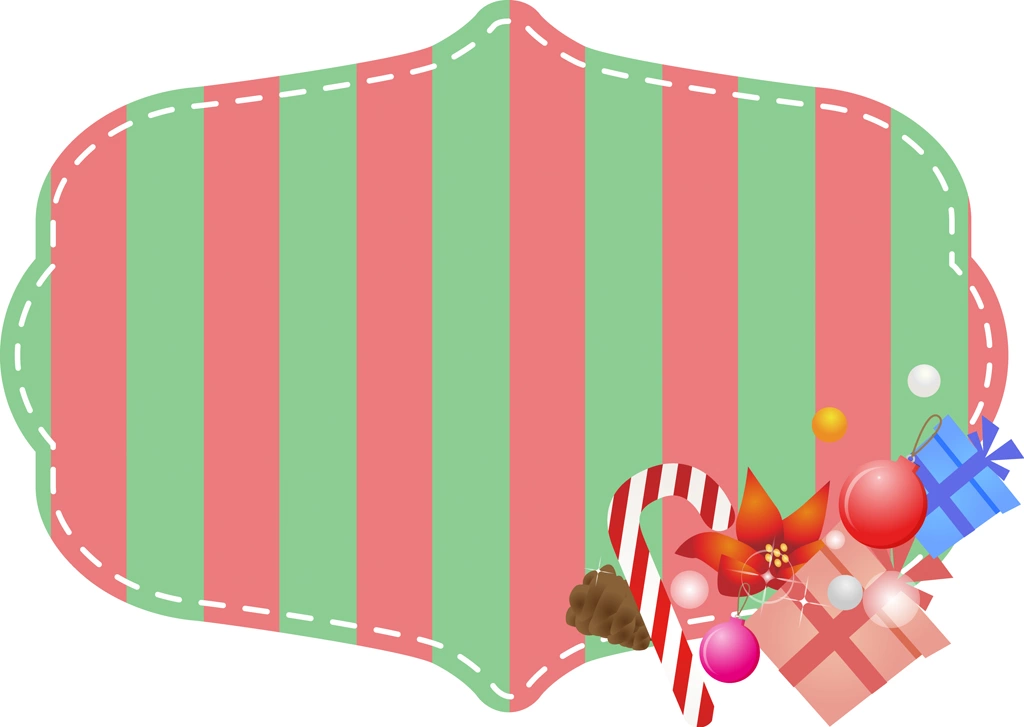 4種類のクリスマスラベルのイラストとベクター | 4