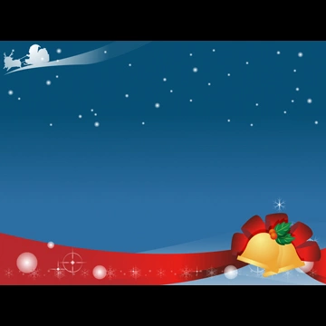 4種類の雪やベルやリボンなどのクリスマス背景のイラストとベクター