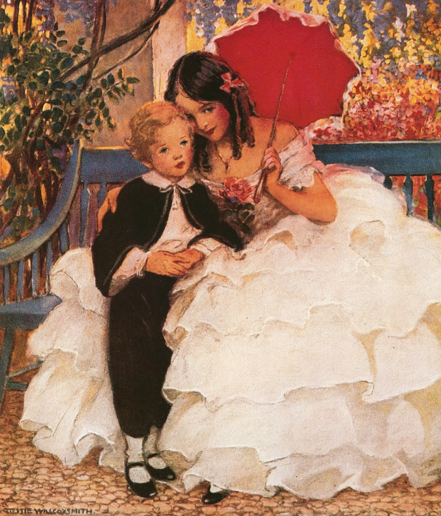 「デイヴィッド・コパフィールドと母」 ジェシー・ウィルコックス・スミス | Jessie Willcox Smith: American Illustratorより