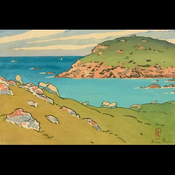 「ブルターニュ風景 ラ・ガルド・ゲラン （サン＝ブリアック）」 アンリ・リヴィエール （1890年）