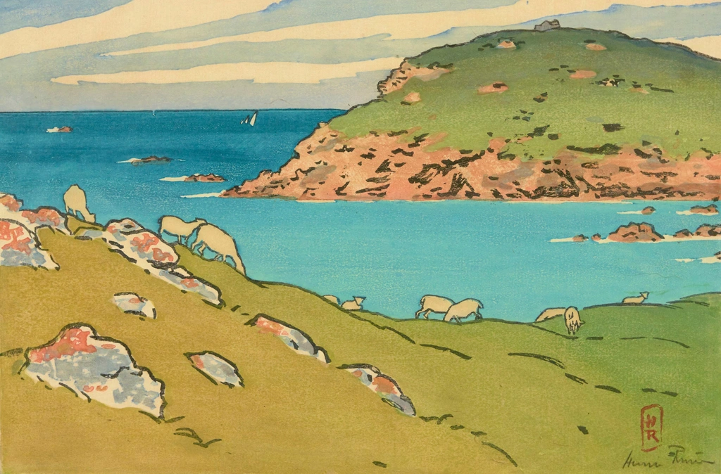 「ブルターニュ風景 ラ・ガルド・ゲラン （サン＝ブリアック）」 アンリ・リヴィエール （1890年） | 1