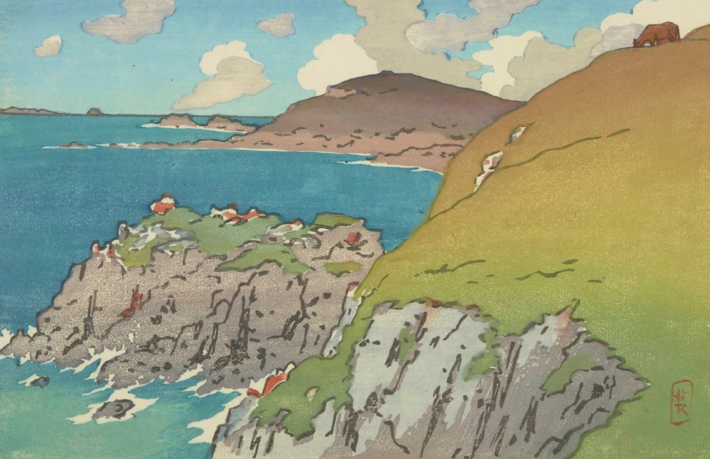 「ブルターニュ風景 ポワント・ド・ラ・アイユ（サン＝ブリアック）」 アンリ・リヴィエール （1890年） | 1