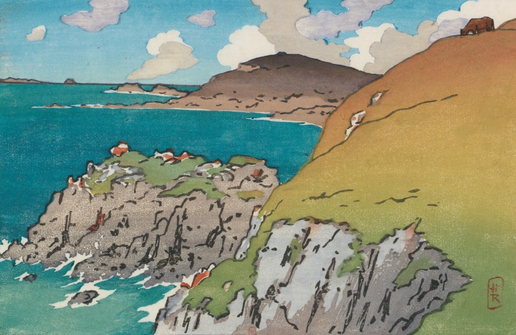 「ブルターニュ風景 ポワント・ド・ラ・アイユ（サン＝ブリアック）」 アンリ・リヴィエール （1890年） | フランスの浮世絵師 アンリ・リヴィエール展より