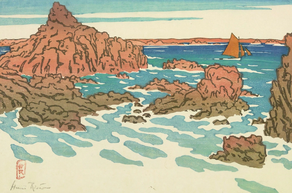 「ブルターニュ風景 ル・ペロン（サン＝ブリアック）」 アンリ・リヴィエール （1890年） | 3