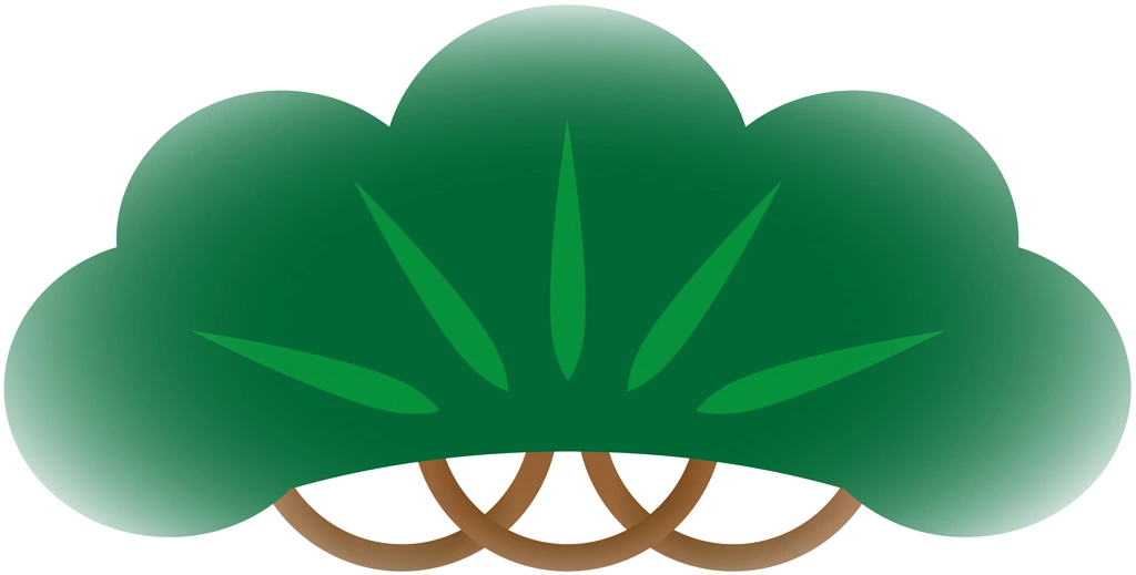 2種類の松紋のイラストとベクター | 2