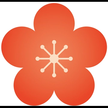 2種類の梅紋のイラストとベクター