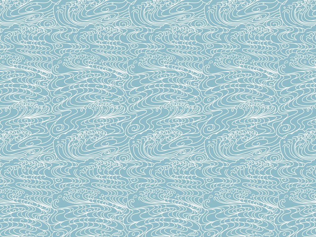 5種類の波柄の背景イラストとベクター | 灰緑色と白色