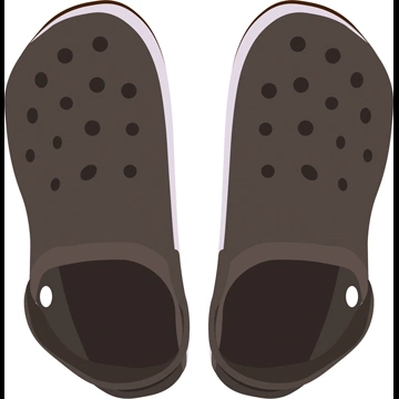 3種類のラバーサンダルのイラストとベクター