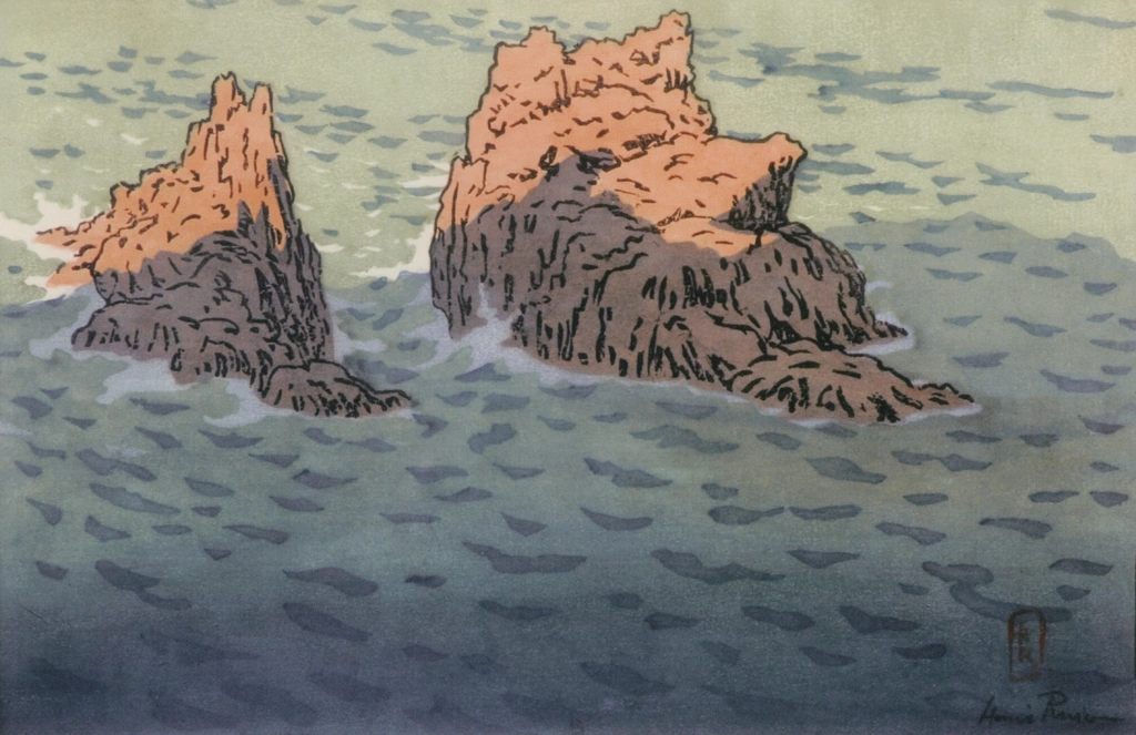 Ar-Frich (Ploumanac’h) from Breton Landscapes by Henri Rivière (1891) | from Maitre francais de l'ukiyo-e Henri Riviere