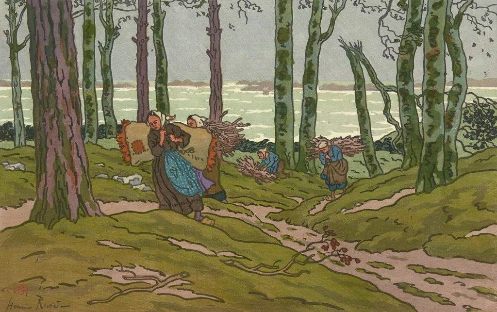 「ブルターニュ風景 嵐の翌日、ローネ湾（ログイヴィ）」 アンリ・リヴィエール （1914年） | 1