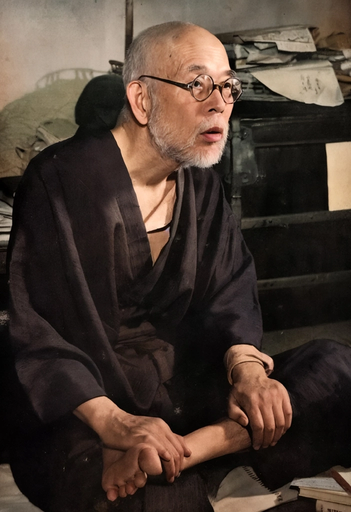 「斎藤茂吉」 田村茂 | AIカラー化