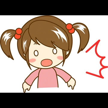 4種類の驚く女の子のイラストとベクター