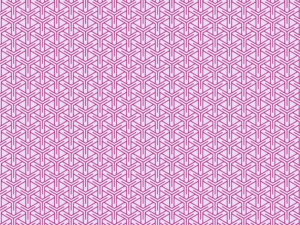 6種類の組亀甲模様の背景イラストとベクター | 赤色とピンク色