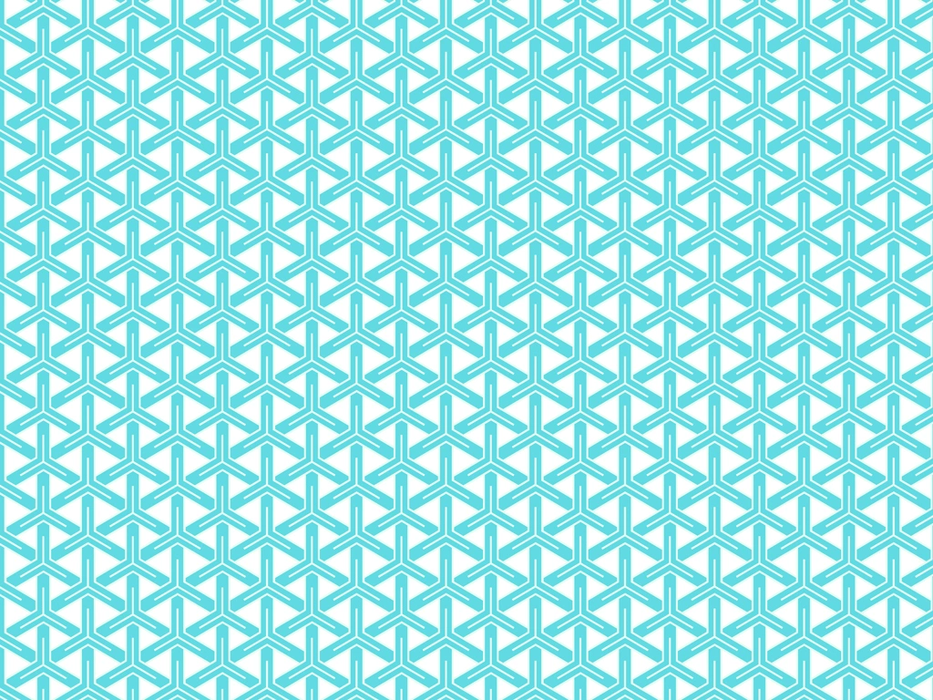 6種類の組亀甲模様の背景イラストとベクター | 青緑色と白色
