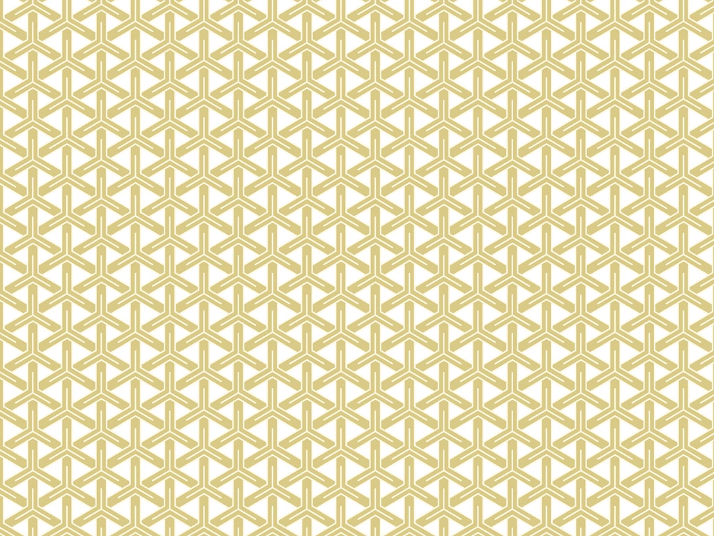 6種類の組亀甲模様の背景イラストとベクター | 黄土色と白色