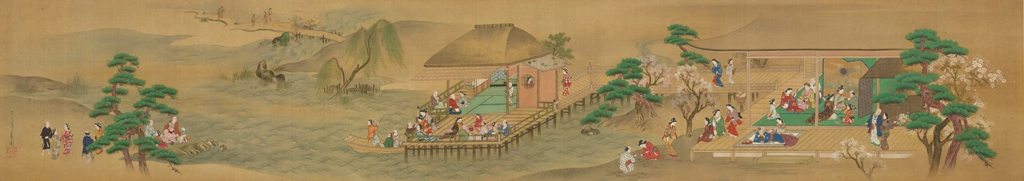 「水辺遊楽図巻」 宮川長春 （1704-16年頃） | 1