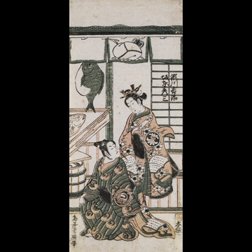 「二代目瀬川吉次と二代目坂東彦三」 鳥居清広 （1756年）
