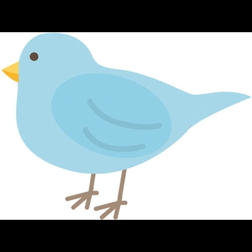 5種類の横を向いた鳥のイラストとベクター