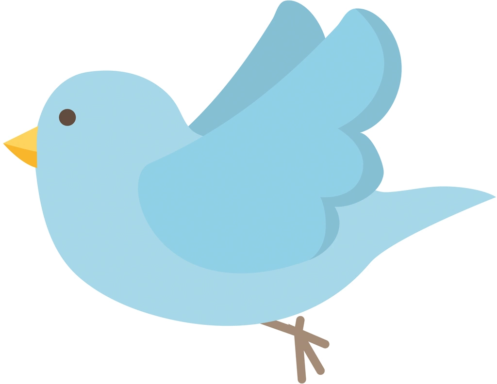 5種類の飛んでいる鳥のイラストとベクター | 青色