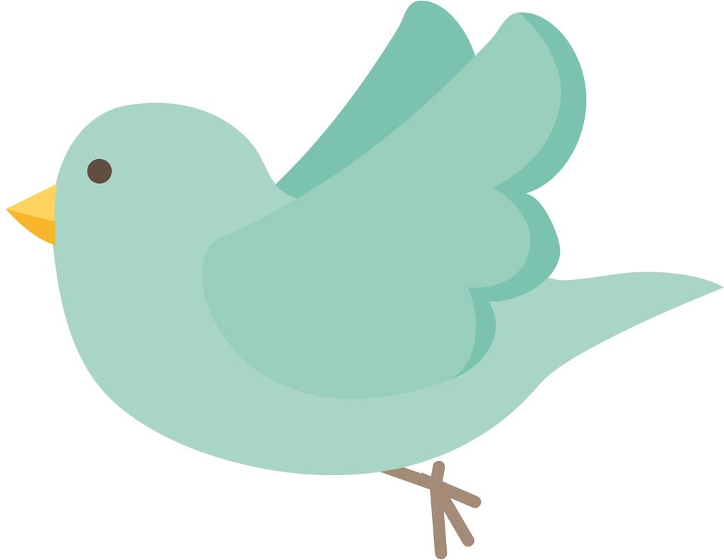 5種類の飛んでいる鳥のイラストとベクター | 緑色