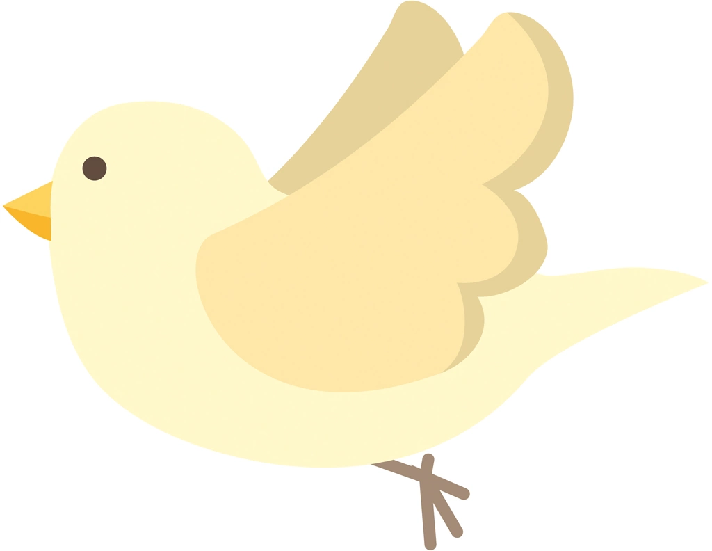 5種類の飛んでいる鳥のイラストとベクター | 黄色