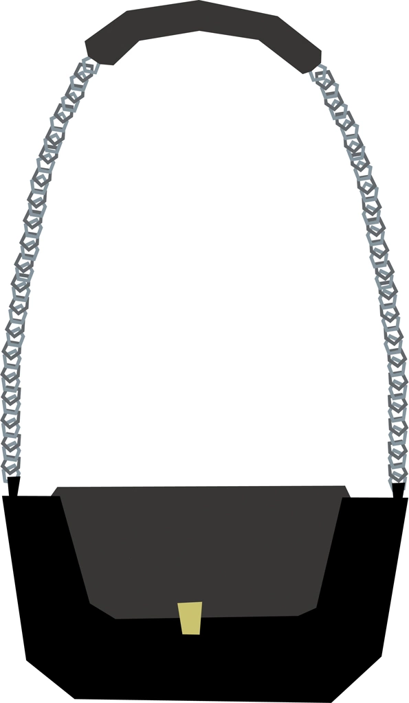 3種類のショルダーバッグのイラストとベクター | 黒色