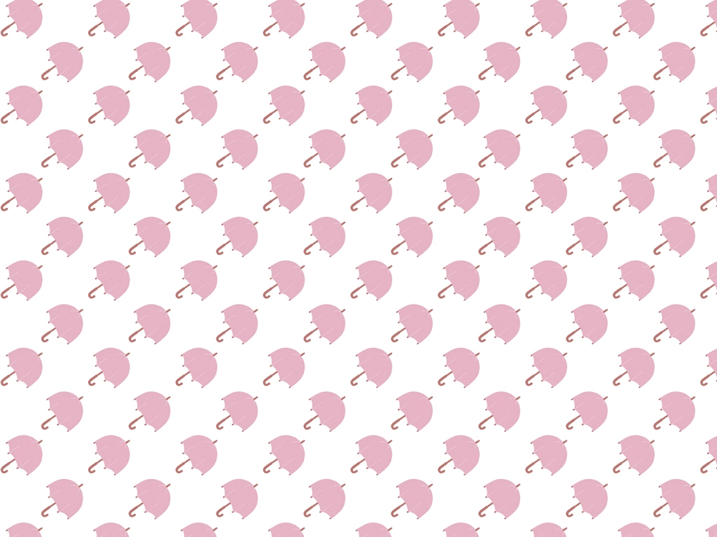 5種類の傘のパターン背景イラストとベクター | ピンク色