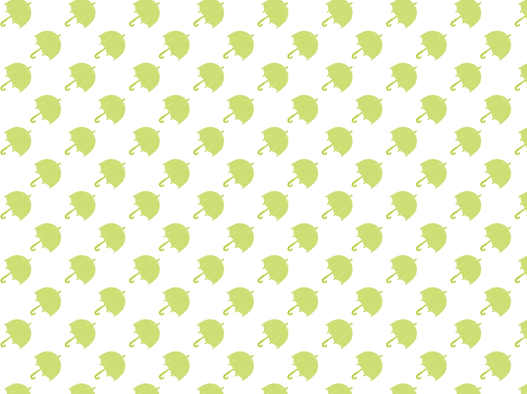 5種類の傘のパターン背景イラストとベクター | 黄緑色