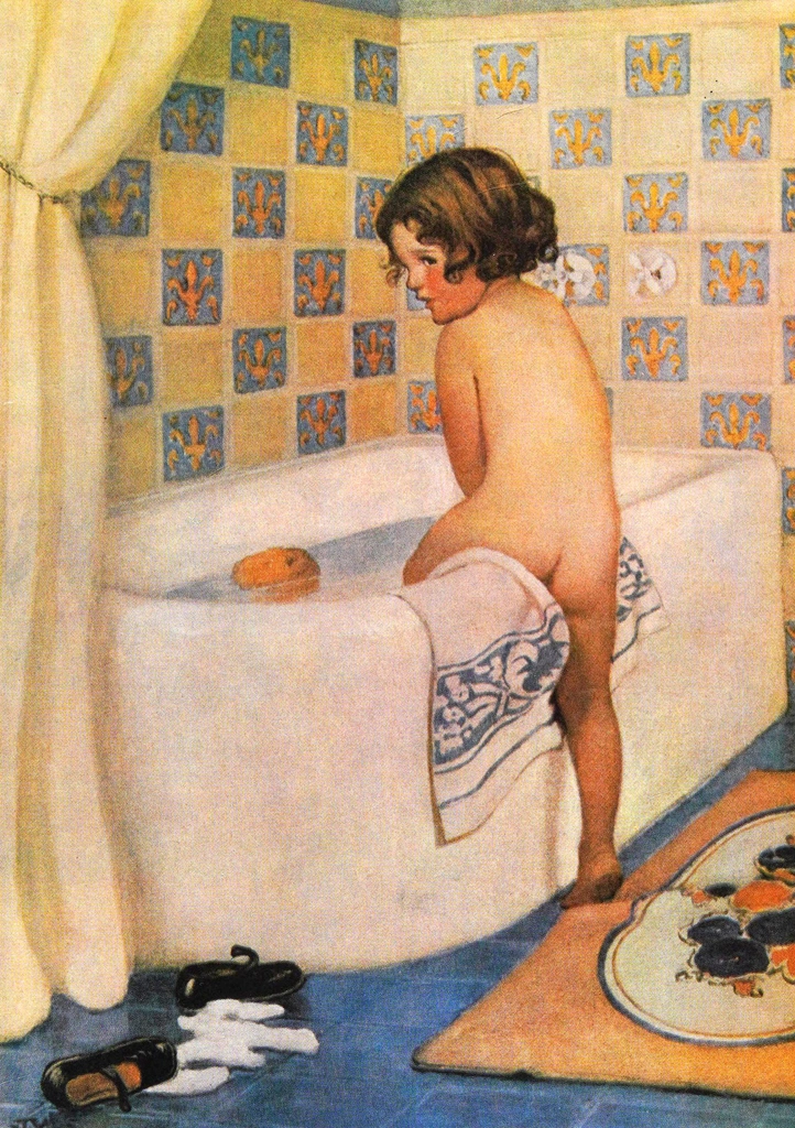 「Standard Plumbing Fixturesの1924年6月の広告」 ジェシー・ウィルコックス・スミス （1924年） | The subject was children ; the art of Jessie Willcox Smithより