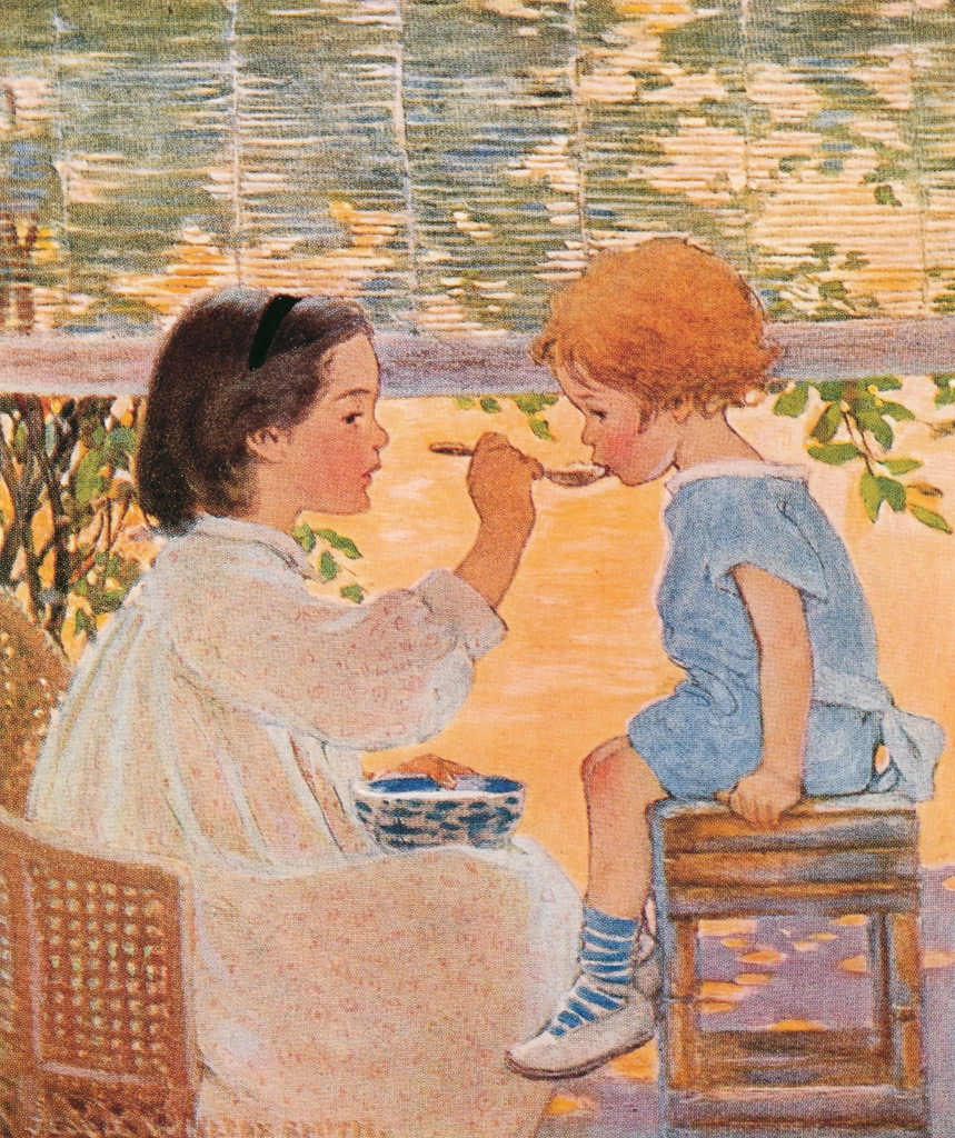 「お母さん役 （A Very Little Child’s Book of Stories）」 ジェシー・ウィルコックス・スミス （1923年） | Jessie Willcox Smith: American Illustratorより