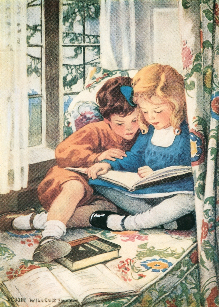 「メリークリスマス （The Way to Wonderland）」 ジェシー・ウィルコックス・スミス （1917年） | Jessie Willcox Smith: American Illustratorより