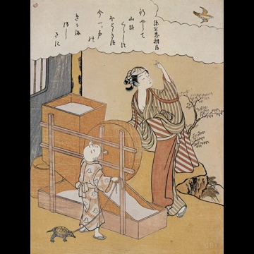 「三十六歌仙源公忠朝臣 行やらで･･････」 鈴木春信 （1764-72年）