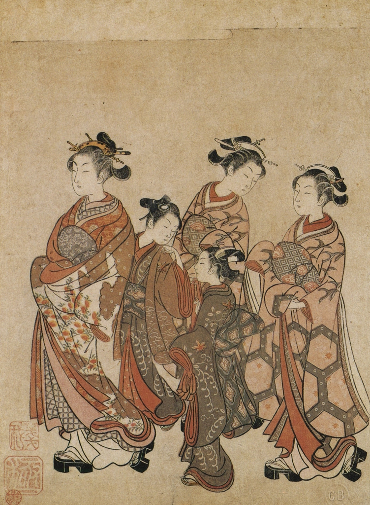 「花魁道中」 鈴木春信 （1764-72年） | 秘蔵浮世絵大観 (別巻) チェスター・ビーティより