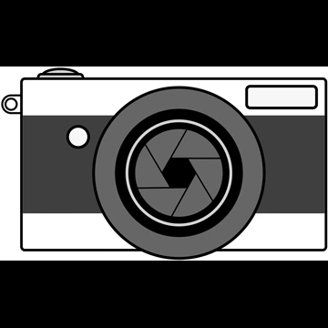 6種類のカメラのイラストとベクター