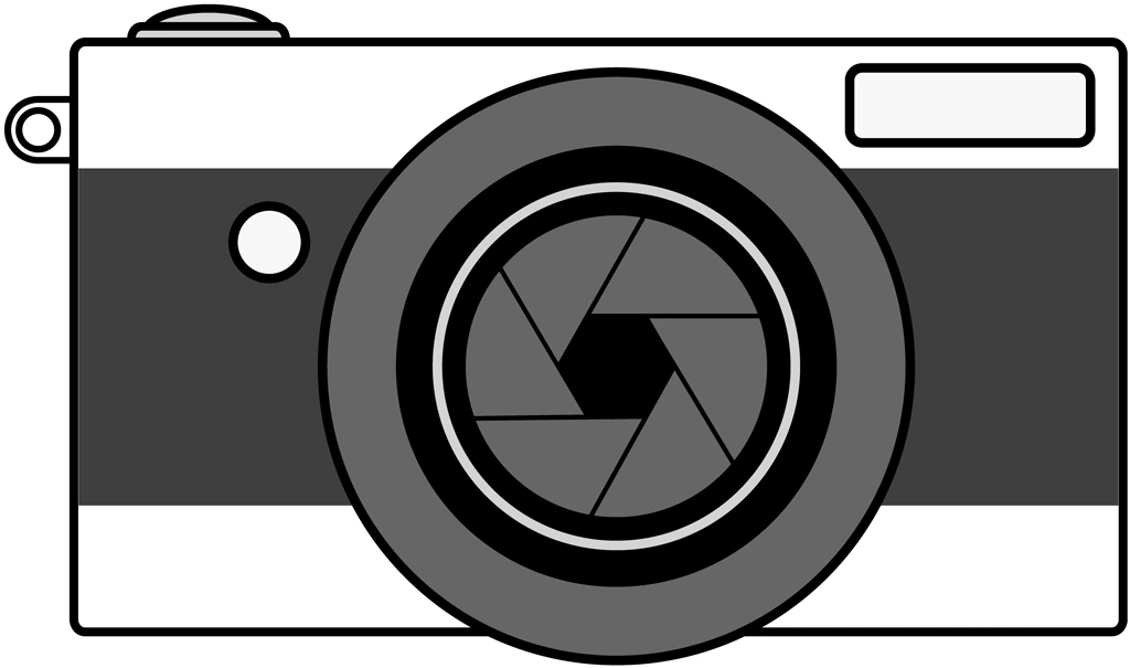 6種類のカメラのイラストとベクター | 白色