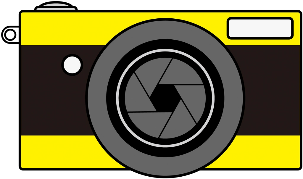 6種類のカメラのイラストとベクター | 黄色