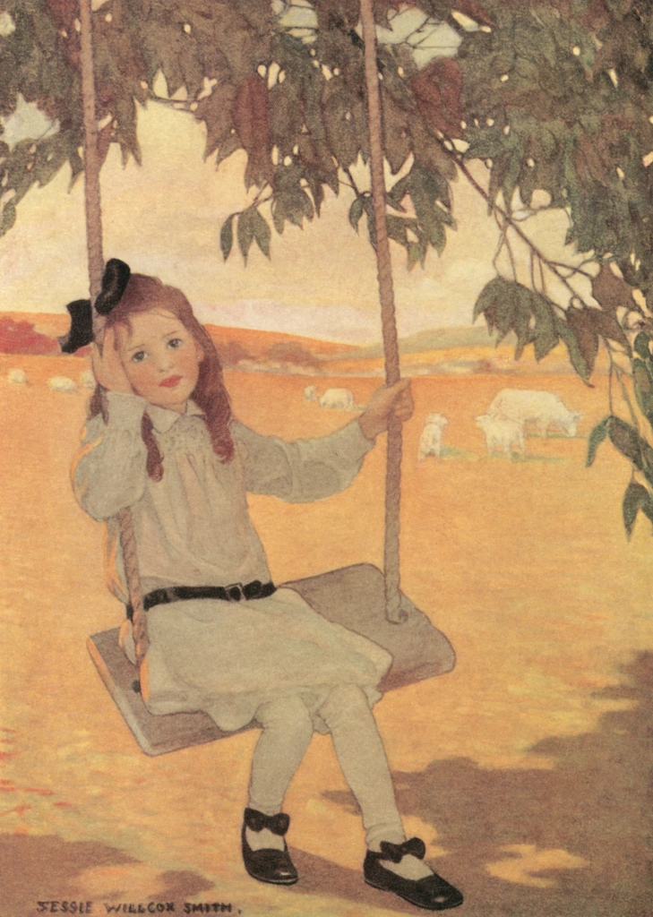 「7かける1 （A Child’s Book of Old Verses）」 ジェシー・ウィルコックス・スミス （1910年） | The Jessie Willcox Smith Poster Bookより
