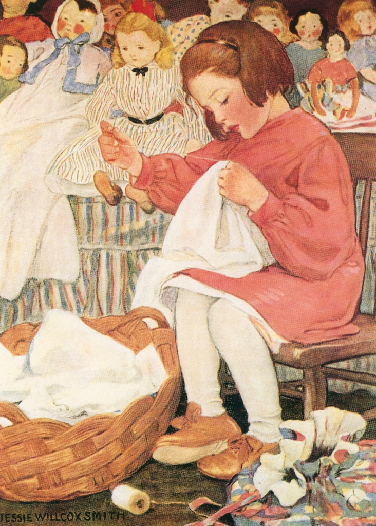 「なんて忙しい蜂なんだ （A Child’s Book of Old Verses）」 ジェシー・ウィルコックス・スミス （1910年） | Jessie Willcox Smith: American Illustratorより