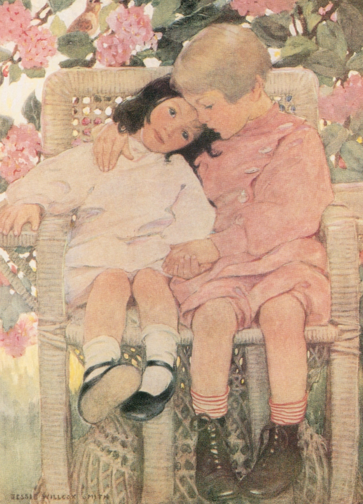 「子供の質問 （A Child’s Book of Old Verses）」 ジェシー・ウィルコックス・スミス （1910年） | Jessie Willcox Smith: American Illustratorより