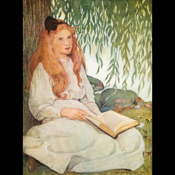 「第六の時代は、ほっそりとした乙女の姿へと移り変わる （The Seven Ages of Childhood）」 ジェシー・ウィルコックス・スミス （1909年）