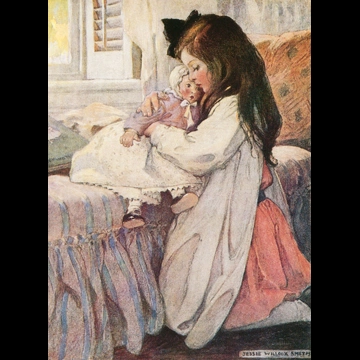 「すると恋人は炉のようにため息をついた （The Seven Ages of Childhood）」 ジェシー・ウィルコックス・スミス （1909年）