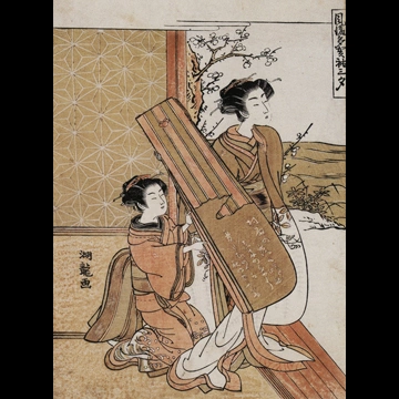 「風流多賀袖三夕 寂蓮」 礒田湖龍斎 （1772-81年）