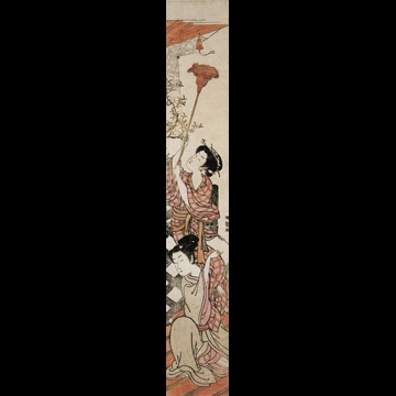 「蜘蛛の巣取り」 礒田湖龍斎 （1772-81年）