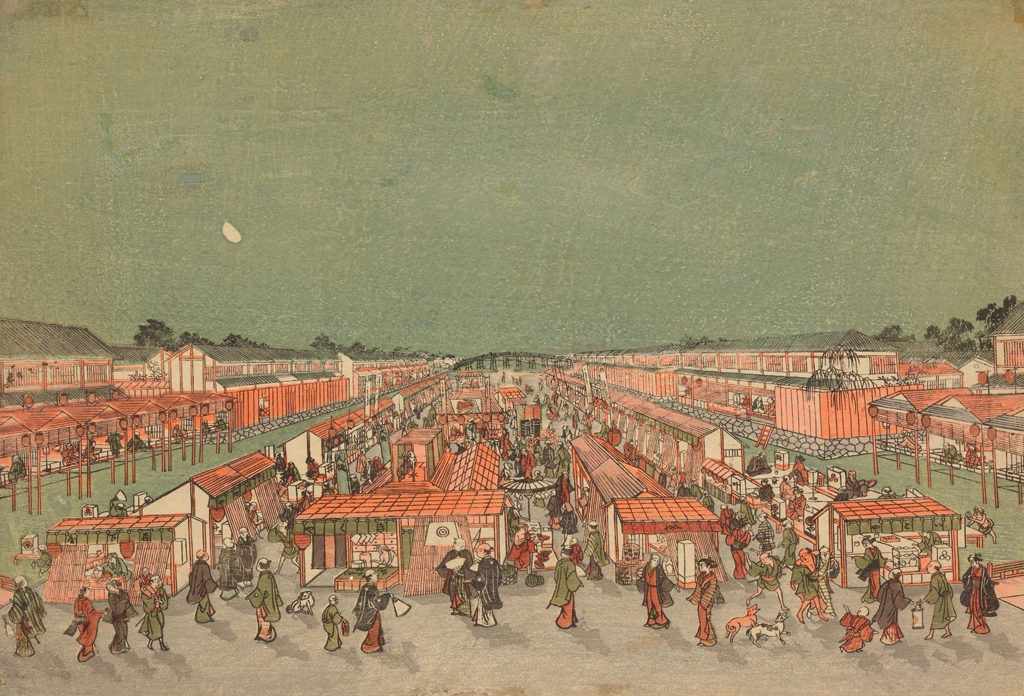 「浮絵洛陽四条河原夕涼」 歌川豊春 （1772-81年） | 2