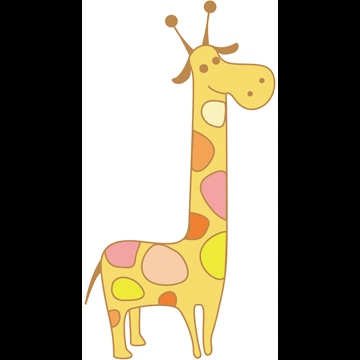 2種類のキリンのイラストとベクター