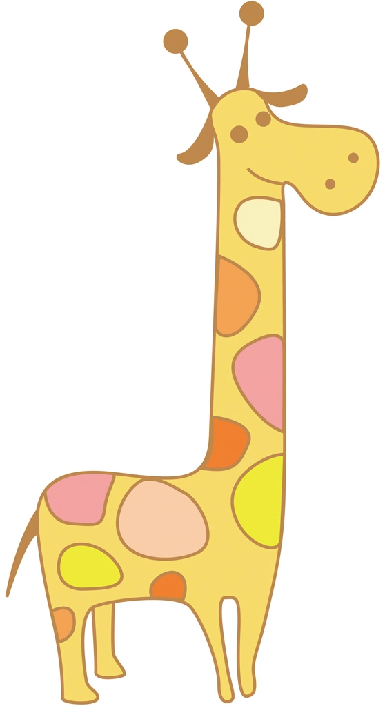 2種類のキリンのイラストとベクター | 1