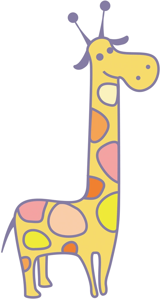 2種類のキリンのイラストとベクター | 2