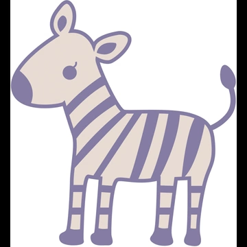 2種類のシマウマのイラストとベクター